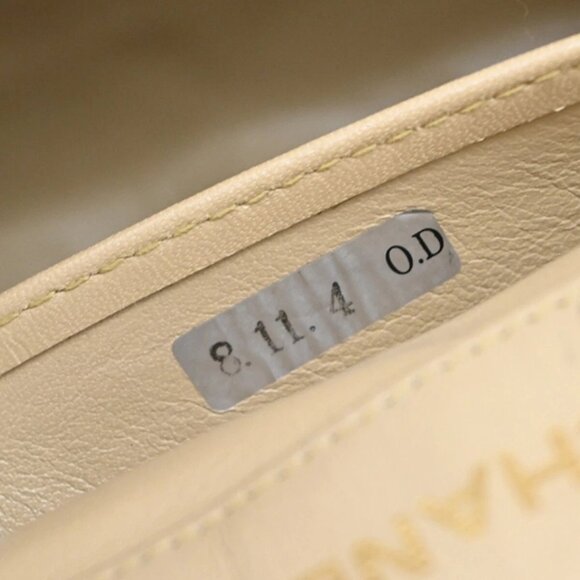 CHANEL CC Logo Mini Matelasse Chain Shoulder Bag Leather Beige GHW 675RF438 - Picture 15 of 15